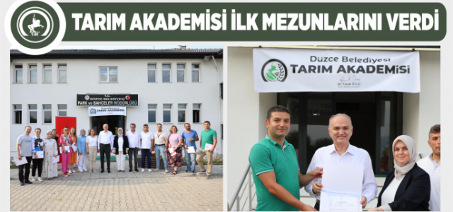 Tarım akademi̇si̇ i̇lk mezunlarını verdi̇